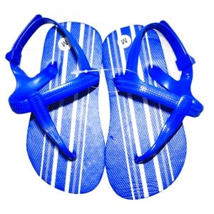 #241 New Sandals 7 8 Flip Flops Boys Blue White
